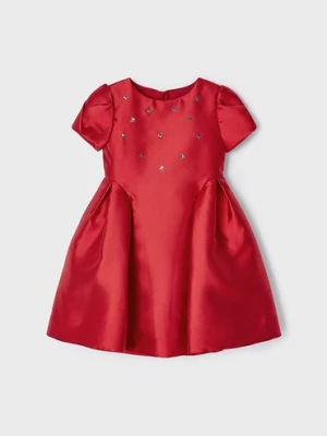 Sukienka dziewczęca z cekinami - czerwona Mayoral