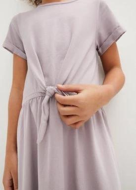 Sukienka dziewczęca z dżerseju z bawełny organicznej (2 szt.) bonprix