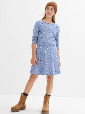 Sukienka dziewczęca z dżerseju z czystej bawełny bonprix