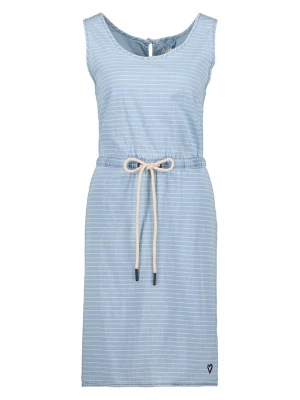 alife and kickin Sukienka dżinsowa "Doja" w kolorze błękitno-białym rozmiar: XL