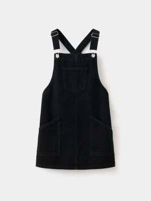 Sukienka dżinsowa na szelkach z kieszeniami black denim - Dzieci - MANGO KIDS