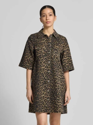 Sukienka dżinsowa w stylu allover model 'Mira' MbyM