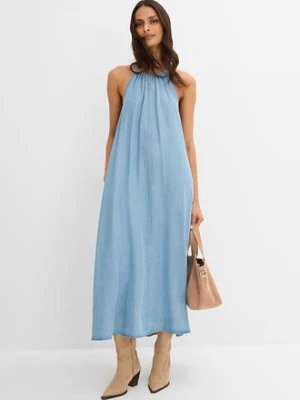 Sukienka dżinsowa z lejącego tencelul bonprix