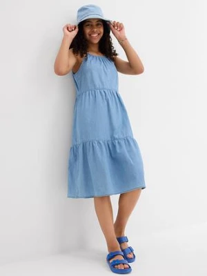 Sukienka dżinsowa z miękkiej bawełny bonprix