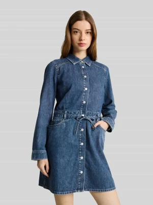 Sukienka dżinsowa z paskiem w talii Tom Tailor Denim