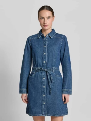 Sukienka dżinsowa z paskiem w talii Tom Tailor Denim
