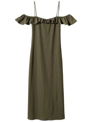 Sukienka etui Mango khaki