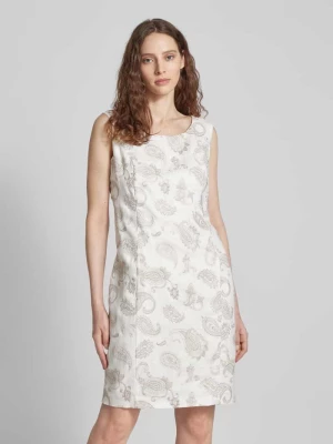 Sukienka etui o długości do kolan ze wzorem paisley WHITE LABEL