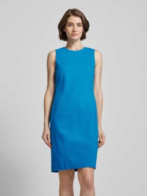 Sukienka etui taliowana z dodatkiem lnu Christian Berg Woman Selection