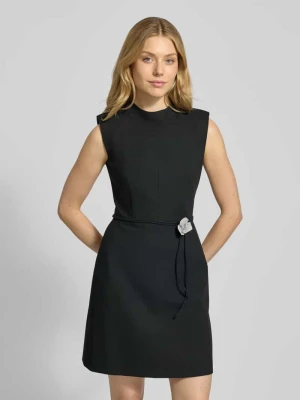 Sukienka etui taliowana z dodatkiem wiskozy model ‘KELENDI’ HUGO