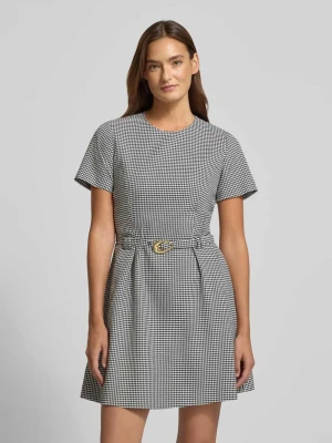 Sukienka etui taliowana z mieszanki wiskozy model ‘KIMISE’ HUGO