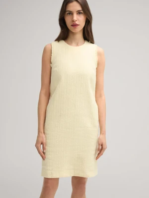 Sukienka etui z dzianiny pętelkowej w kolorze waniliowym Joop