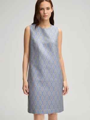 Sukienka etui z żakardu Debbie w kolorze niebieskim we wzór Joop