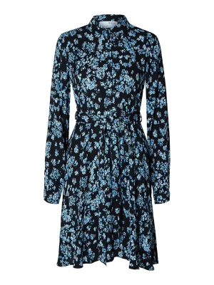 SELECTED FEMME Sukienka "Fiola" w kolorze niebiesko-czarnym rozmiar: 36