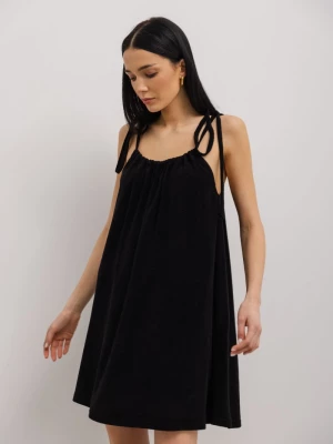 Sukienka FROTTE w kolorze TOTALLY BLACK - GABBY-M/L Marsala