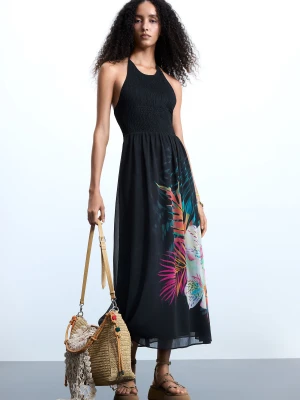 Sukienka halter w stylu tropikalnym Desigual