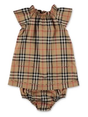 Sukienka i Spodnie Vintage Check z bawełnianej popeliny dla Dziewczynki Burberry