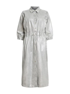 Sukienka jeansowa AllSaints srebrny