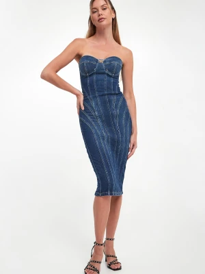 Sukienka jeansowa bodycon ELISABETTA FRANCHI
