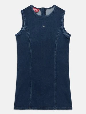 Sukienka jeansowa Diesel ciemnoniebieski