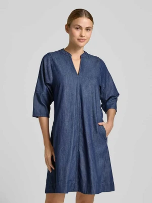 Sukienka jeansowa do kolan z dekoltem w serek model 'Wonema' Opus