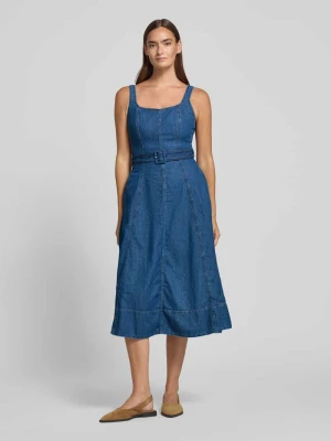 Sukienka jeansowa Fit and Flare z czystej bawełny Tommy Hilfiger