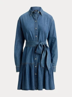 Sukienka jeansowa Lauren Ralph Lauren niebieski denim