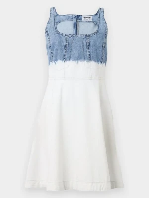 Sukienka jeansowa MOSCHINO biały