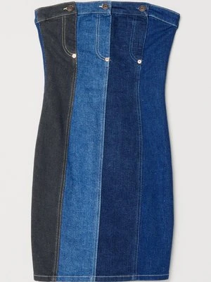 Sukienka jeansowa MOSCHINO ciemnoniebieski