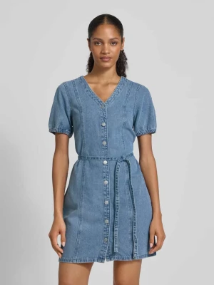 Sukienka jeansowa o kroju regular fit z mieszanki bawełny i wiskozy model ‘JANET’ Vero Moda