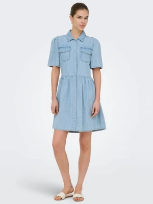 Sukienka jeansowa Only jasnoniebieski denim
