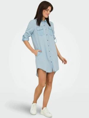 Sukienka jeansowa Only jasnoniebieski denim