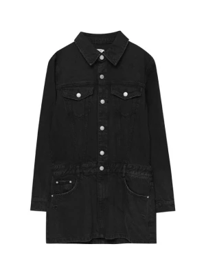 Sukienka jeansowa PULL&BEAR czarny