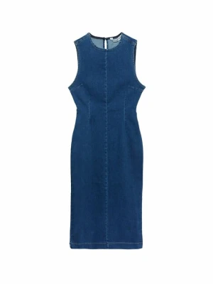Sukienka jeansowa Stradivarius szafirowy