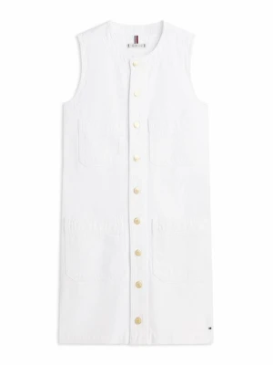 Sukienka jeansowa Tommy Hilfiger biały