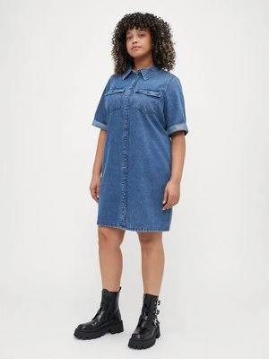 Sukienka jeansowa Vero Moda niebieski denim
