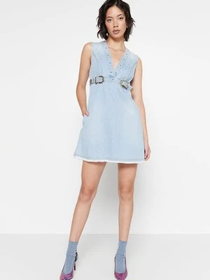 Sukienka jeansowa Versace Jeans Couture niebieski