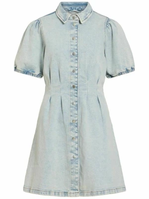 Sukienka jeansowa Vila jasnoniebieski denim