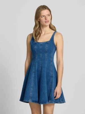 Sukienka jeansowa w linii A z czystej bawełny model 'GADEME' HUGO Blue