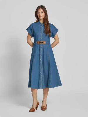 Sukienka jeansowa z listwą guzikową model ‘ERLAINA’ Lauren Ralph Lauren