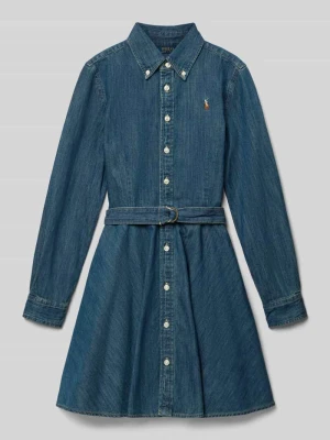 Sukienka jeansowa z listwą guzikową Polo Ralph Lauren Teens