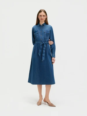Sukienka jeansowa z wiązaniem Top Secret