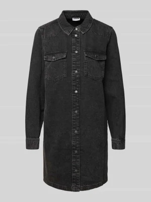 Sukienka jeansowa z wykładanym kołnierzem model ‘NEW SIGNE’ Noisy May