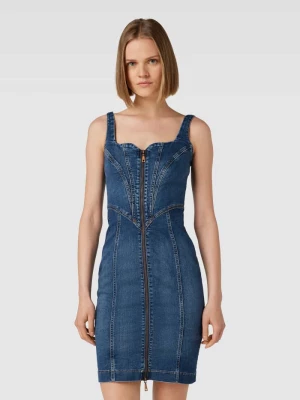Sukienka jeansowa z zamkiem błyskawicznym model ‘LILAMOR’ Guess