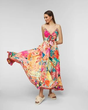 Sukienka Jedwabna Camilla Long Dress W/ Tie Front