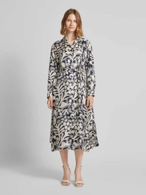 Sukienka jedwabna z wiązanym paskiem model ‘GAIA’ Weekend Max Mara