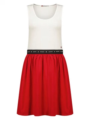 Geographical Norway Sukienka "Jodia" w kolorze biało-czerwonym rozmiar: L