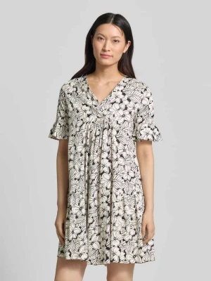 Sukienka kaftan o linii a z czystej bawełny model 'FUOCO' Weekend Max Mara Czarny