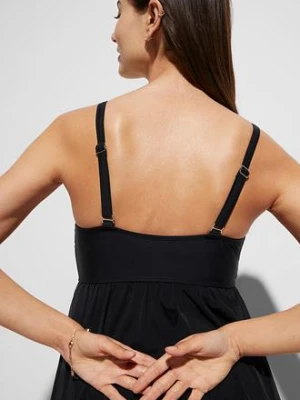 Sukienka kąpielowa z przezroczystą siateczką bonprix