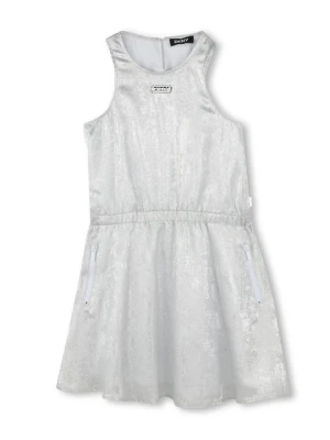 Sukienka koktajlowa DKNY srebrny